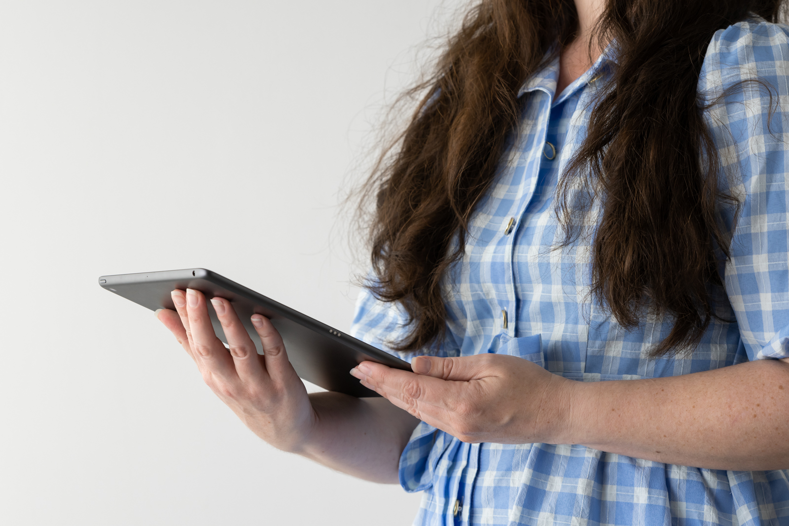 Financial Stock Images - Working from home-mobile technology.