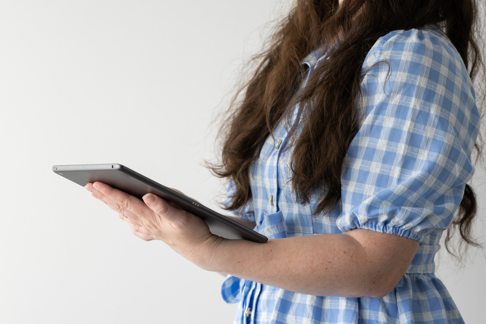 Financial Stock Images - Working from home-mobile technology.