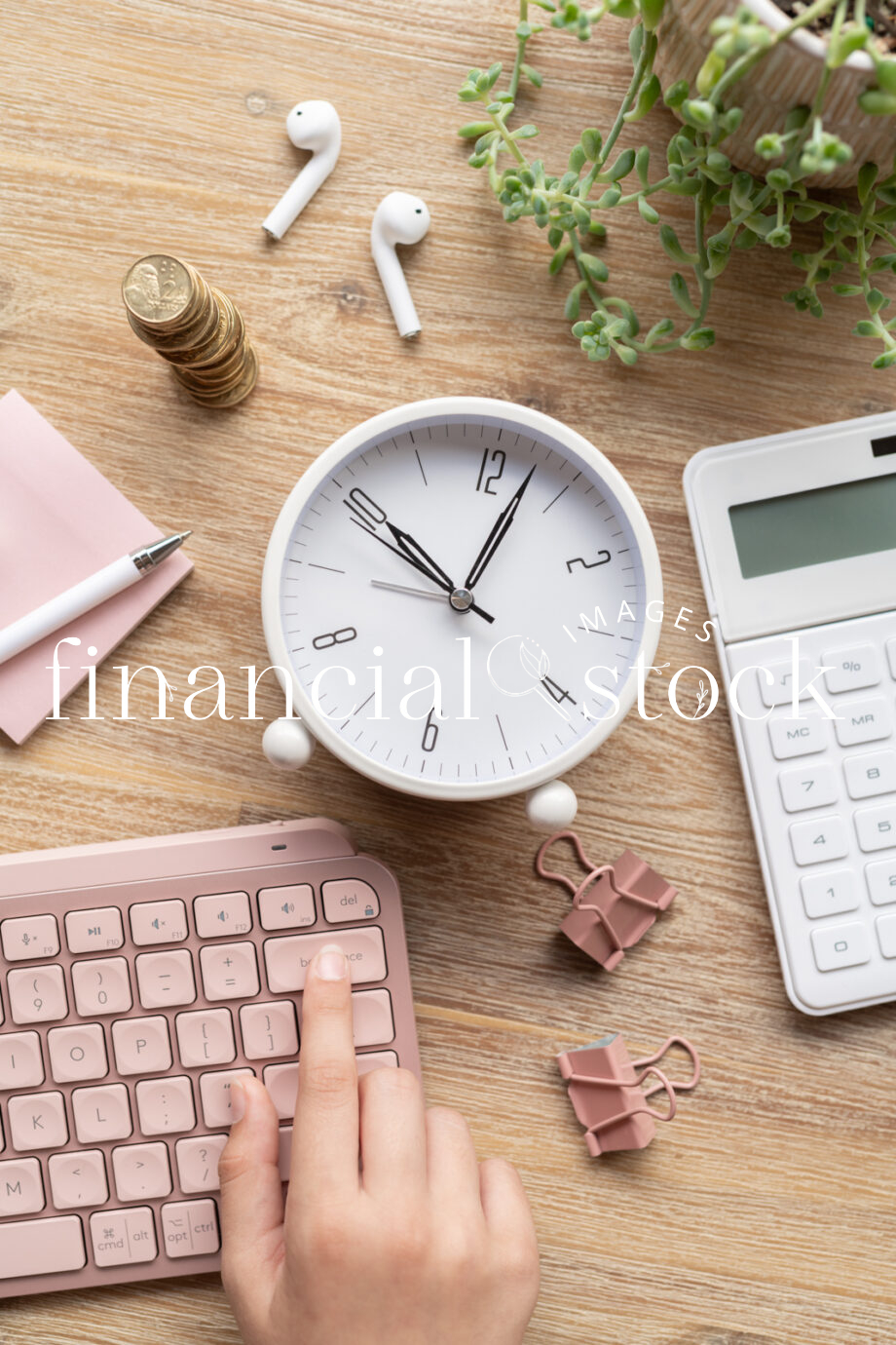 Financial Stock Images - Working from home.