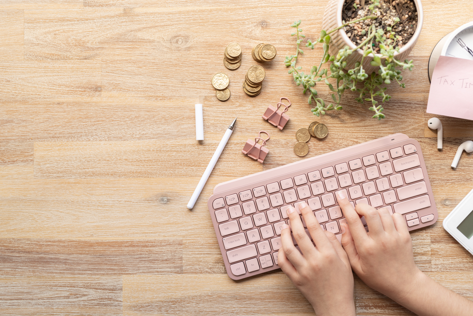 Financial Stock Images - Working from home.