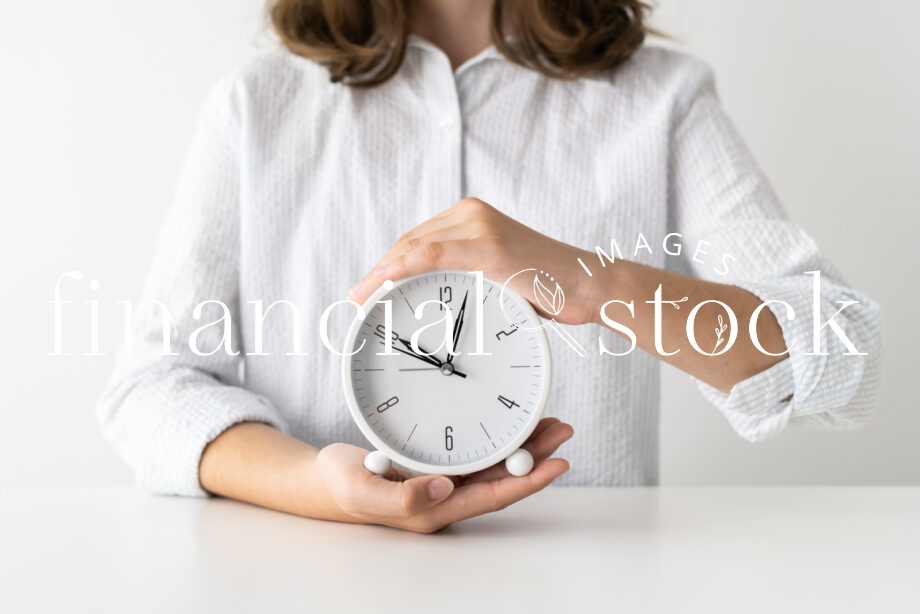 Financial Stock Images - Working from home-Working around the clock-time is running out.