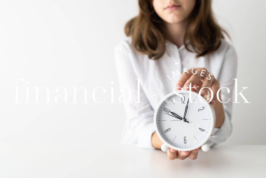 Financial Stock Images - Working from home-Working around the clock-time is running out.