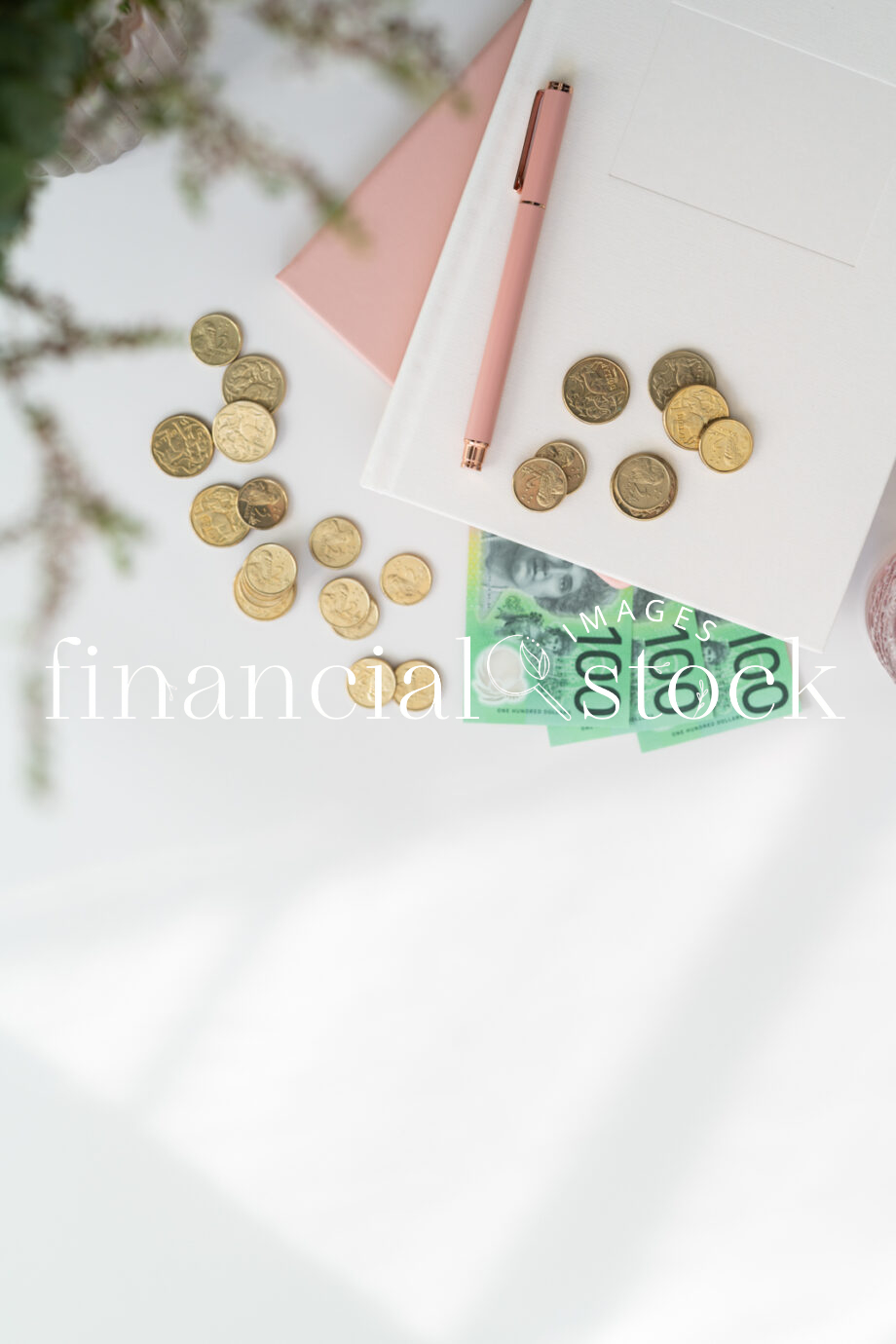 Australian, Australia, Pink, Feminine, Financial, Finance, Money, Coins, Notes, 100, Hundred, Dollar, Copyspace, Stock, Photo, Image, Images, Picture, Content, Creation