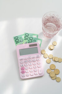 Australian, Australia, Pink, Feminine, Financial, Finance, Calculator, Money, Coins, Notes, 100, Hundred, Dollar, Copyspace, Stock, Photo, Image, Images, Picture, Content, Creation