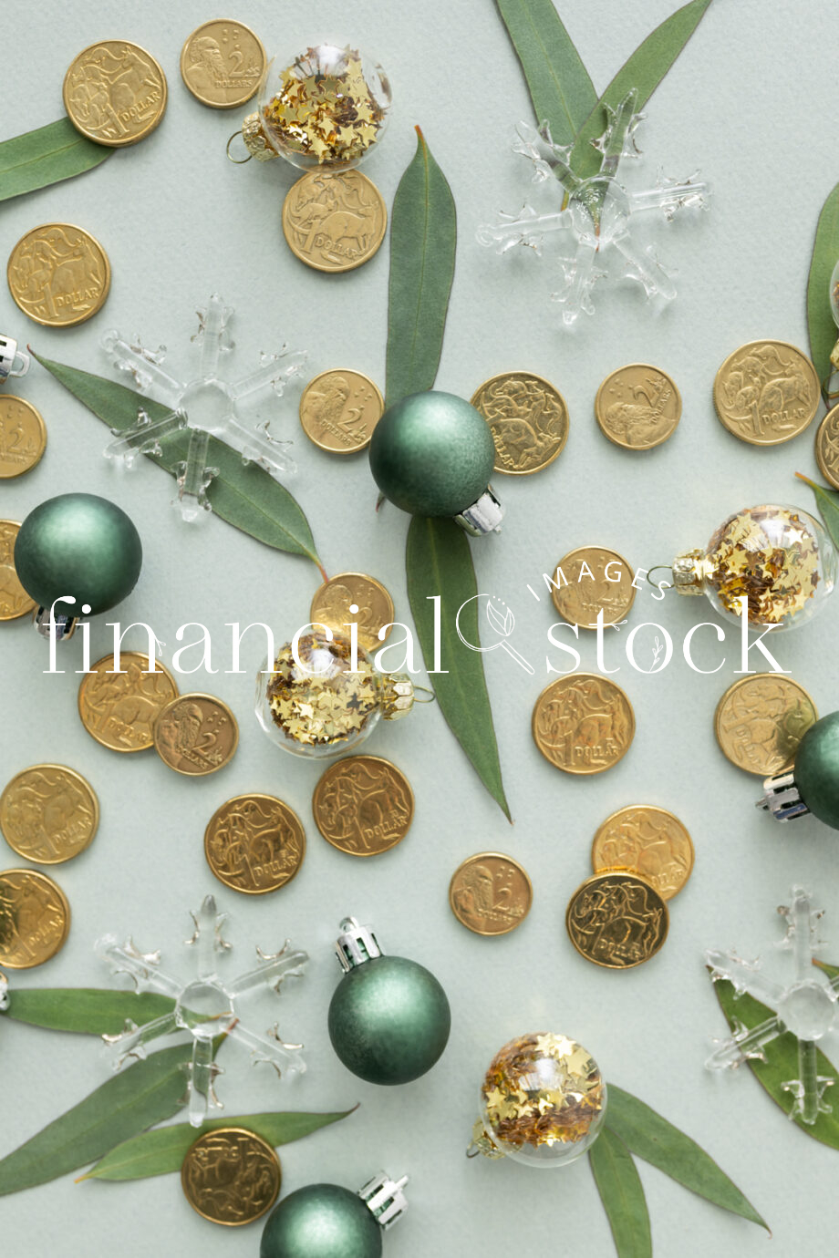 Christmas, money, tree, australian, australia, stock, image, photo, picture, gum leaves, Financial, Finance